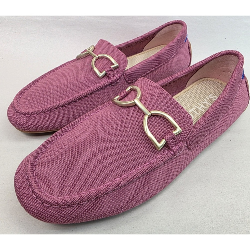 Rothy's (Sz 10) The Double Bit Driver Taffy Pink Driving Horse Shoes Loafer Lady